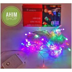 100 Lampu Hias LED Warna Warni 10 Meter Dekorasi Festival Waterproof + Free Colokan Listrik Sambungan Kabel