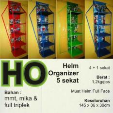 EMWE Hanging Helmet Organizer Rak Helm Gantung HHO Lemari Bag organizer Penyimpanan Sepatu Sandal Tas Boneka Aksesoris Multifungsi Sekat Triplek 3 Susun