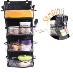 Emwe RMO rak multifungsi serba guna organizer rack multifunction organizer hanging Rak Gantung Kosmetik / Obat Organizer serbaguna shelves 4 Susun - Coklat