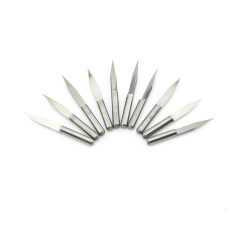 EMylo 10 Buah 3.175mm X 20 ° X 0.1mm Karbit PCB CNC Router Bit Alat Grafir 20 Derajat 0.1mm