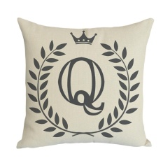 Katun Bertuliskan Bahasa Inggris Linen Lempar Bantal Sarung Bantal Dekorasi Rumah (Multicolor)-Intl