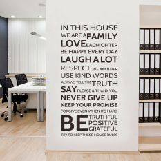 Surat Cinta Bahasa Inggris Keluarga Wall Sticker Decal Rumah PVC Mural Kertas Pelapis Dinding Kamar Tidur Anak Rumah Tinggal Gambar Seni Dekorasi Kamar Bayi