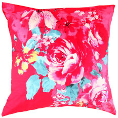 Eolins Bantal Sofa 50x50cm Motif Bunga Jocelyn JSPS-5007 Merah
