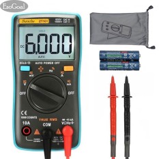 EsoGoal Digital Multimeter, Auto Volt Transistor Analyzer Amp Meter Mulai Voltmeter 6000 Hitungan, Multi Volt Tester Listrik, Voltage Power Meter Tester Mengukur AC/DC Tegangan Tester, HZ dengan Lampu Latar LCD Display-Intl