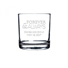 Terukir Scotch Kaca, Dipersonalisasi Rocks Glass, Custom Whiskey Glass, Terukir Bourbon Kaca, His And Namanya Terukir Scotch Kacamata-Intl