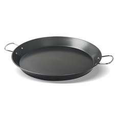 EVERPRIDE Restoran Spanyol Paella Pan |, Round, Baja Karbon | Memasak Nasi, Makanan Laut, Jambalaya | Kompor, Grill, dan Burner Aman | Terpaku Membawa Pegangan | 5-ervings-Intl