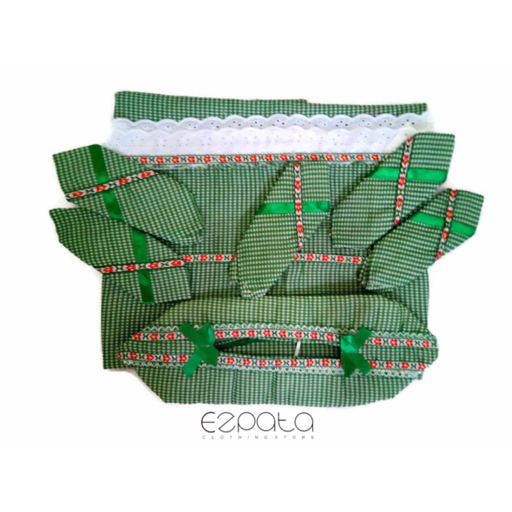 Ezpata Jual Taplak Meja Makan Set Agung Warna Hijau Ukuran 200x140Cm Motif Kotak-Kotak