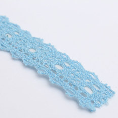 Kain Renda Pita Washi Pita Perekat Hiasan Katun Lusuh Chic Biru Pastel