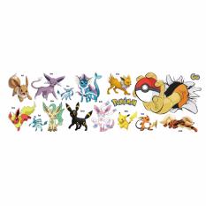 Fancyqube Kartun Pokemon Wall Stiker untuk Anak-anak Kamar Rumah Dekorasi Pikachu Wall Decal Poster Wall Art Poster Anak Grosir- INTL