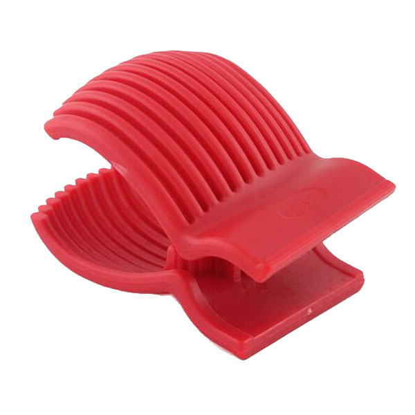 Fang Fang Plastik Buah Sayuran Slicer Tomat Bawang Slicer Cutter Alat Memasak (Merah)