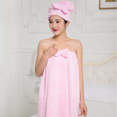 Fashion-Baju Handuk Kimono Mandi Set Plus Topi