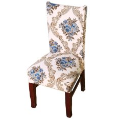 Fashion Sarung Kursi One-piece Stretch Removable Mudah Dicuci Dicetak Lembut Polyester Fiber Tahan Kerut Kursi Kursi Protector Sarung untuk Home Office Hotel Pernikahan Perjamuan Rapat Perayaan Dinning Kamar Dekorasi Gaya D-Intl
