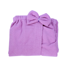 Fashion Wanita Mikrofiber Handuk Spa Shower Cepat Kering Dibungkus Gaun Ungu-Internasional
