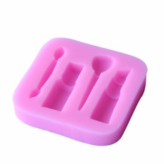 Fation DIY 3D Cake Decorating Lipstik Bentuk Fondant Sugar Cetakan Silikon Art Tools-Intl