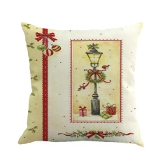 Finleystore Christmas Printing Dyeing Sofa Bed Home Decor Pillow Cover Cushion Cover - intl