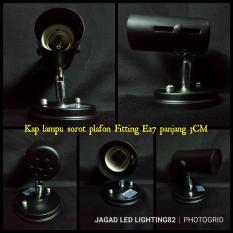 Fitting Kap Lampu Sorot E27 L Kap Lampu Spot Light L Rumah Lampu Sorot Lukisan Body Hitam Kwalitas Premium
