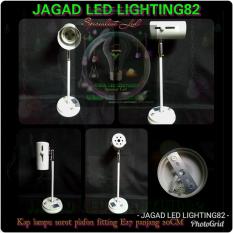 Fitting Lampu Sorot E27 L Rumah Lampu Spotlight L Kap Lampu Plafon L Lampu Lukisan Body Putih - Kwalitas Premium