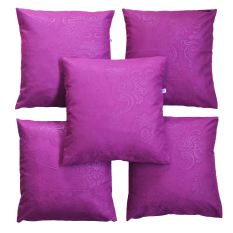Flanelade Sarung Bantal Sofa Motif Embos - Ungu - 5 Buah