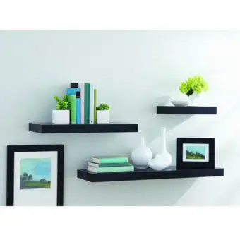 Floating Shelves Ambalan Dekorasi Rak Dinding Buku Minimalis Floating Shelves Ambalan Dekorasi Rak Dinding Buku Minimalis Set 3 Pcs 40cm