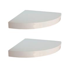 Floating Shelves Ambalan Seperempat Lingkaran - 2 Pcs Rak Dinding Sudut Minimalis
