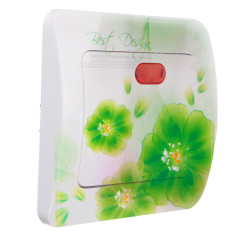 Flor Pegatina Vinilo Stickers Paper Decals Paraenchufe Toma Pared Switch Socket 3 - intl