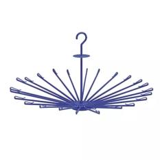Folding Hanger 20 Stick - Gantungan Baju Lipat - Hanger Baju Bayi - Hanger Baju Lipat - Biru