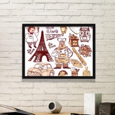 Food Cooker France Eiffel Tower National Flag Architecture Custom Landscape Illustration Pattern Simple Picture Frame Art Prints of Paintings Home Wall Decal