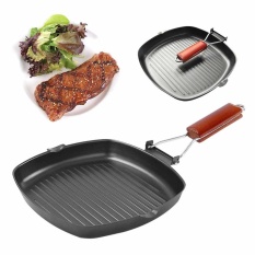 Goreng Daging Sapi Steak Penggorengan Non-stick Pan Kuliner Kitchen Cookware Carbon Steel-Intl