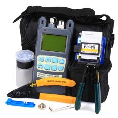 Kit Alat Serat Optik FTTH 9 In 1 With Semua Dalam Satu 10 MW Serat Optik Power Meter And Kabel Stripper Cutter Alat FC-6S Serat Cleave Multi-fungsi Peralatan Alat-Internasional