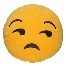 Funny Cute Emoji Pillow Plush Pillow Coussin Cojines Emoji Gato Round Cushion Emoticonos Smiley Pillows Stuffed Plush(Yellow) - intl
