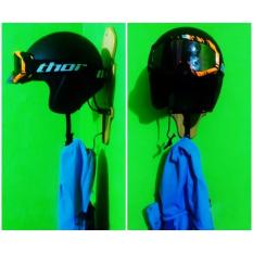 Gantungan Helm / Jaket / Jas Hujan / Gantungan Helm Motif Kayu