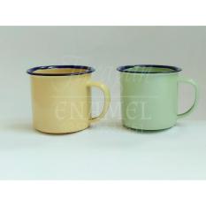 Gelas Mug Enamel Jadul Polos 6cm
