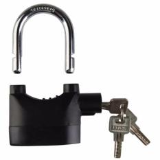 Gembok Alarm Motor Suara Anti Maling Pengunci Lock Siren s7612 - Black