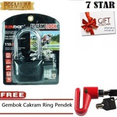 Gembok Kinbar LR-44 7STAR Anti Maling Gembok Alarm RING PANJANG ORIGINAL 100% Suara Mantap + ratis Gembok Cakram Lock Disk - Disc Brake Lock Ring Pendek