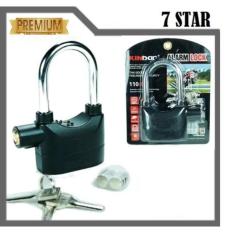 Gembok Kinbar LR-44 7STAR Anti Maling Gembok Alarm RING PANJANG ORIGINAL 100% Suara Mantap