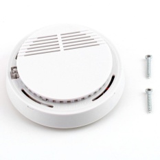 Gift Fire Asap Sensor Detektor Alarm Tester Cordless Rumah Family Guard Keamanan Putih-Intl
