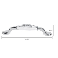 Gagang Pintu Kaca Dapur Lemari Pakaian Lemari Tombol Menarik Lubang Jarak Crystal Clear 128mm-Intl