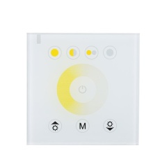 Glass Touch Panel Dimmer Controller Wall Mounted Warna Adjuster DC12V-24V untuk Hotel Home Club Dekorasi-Intl