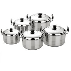 Gloryshop Panci Set Exclusive 5 Pcs New Dutch Oven - 5 Pcs - Stainless
