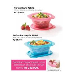 Goflex Set Tupperware Original Bergaransi Go Flex Rectangular Round - O1lhce