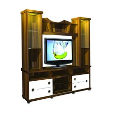 Gold Creova Lemari Hias Tv / Rak Tv - Cokelat
