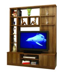 Gold Creova Lemari Hias Tv / Rak Tv - Cokelat