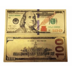 Gold Foil Banknote 24k America $ 100 USD Dollar Money Collection