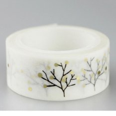 Pencetakan Foil Emas untuk Natal Set Japanese Kertas Washi Tape 15mm X 5 M O 003 Emas-Intl