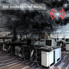 BAIK 2 Pcs Fire Asap Sensor Detektor Alarm Tester Cordless Rumah Family Guard Keamanan-Internasional