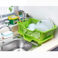 Bagus Wastafel Dapur Cuci Piring Rak Pengeringan Pemegang Baki Keranjang Organizer-Intl