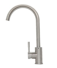 Great Quality at a Great Price Modern Single Lever Brushed Nickle SUS304 Stainless Steel Kitchen Mixer Tap Sink Faucet, Single Hole 360 degree Swivel Spout Monobloc Kitchen Sink Taps