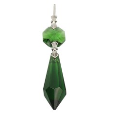 Hijau Tempat Lilin Kaca Lampu Kristal Prisma Bagian Gantung Gantung Gantung 38 Mm-Internasional