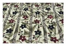 Hijau Haze Batik Bedspread dengan Bunga Cetak-Katun Murni dengan Bantal Sarung-Internasional