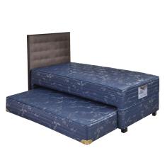 Guhdo Springbed 2 in 1 New Prima Size 90 x 200 HB NYC - Biru Full Set - Khusus Jabodetabek